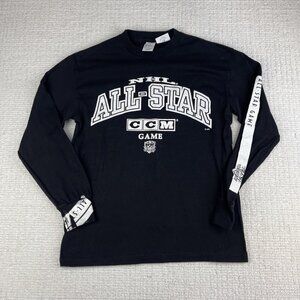 VTG 2002 LA NHL All Star Hockey Long Sleeve Shirt Men Sz M Black (Misprint read)